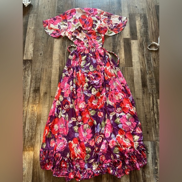 MISA Los Angees Calista Dress in Lilac Coming Up Roses Size Large - Picture 8 of 11